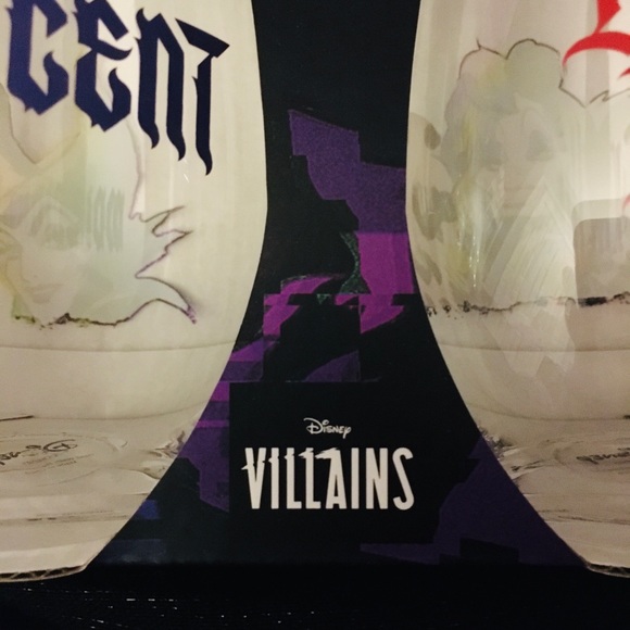 ✨ Disney Villains Stemless Wine Glasses Set of 4 ✨ NWOT ✨ - Picture 6 of 10